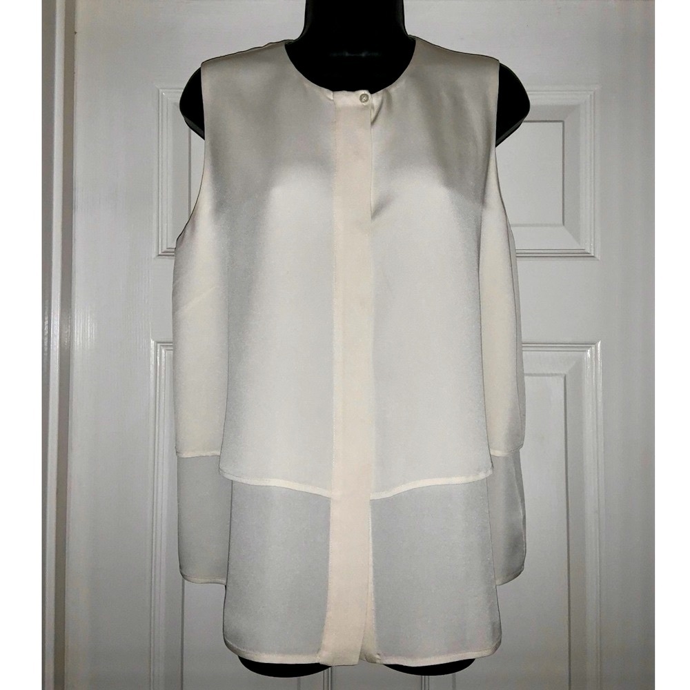 Theory silk sleeveless blouse